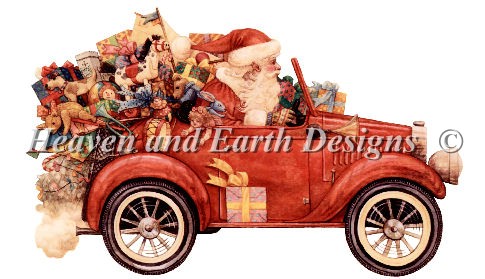 Santa In Car - Click Image to Close